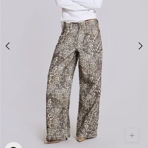 Jaded London Animal Print Flare Jeans. Great condition.